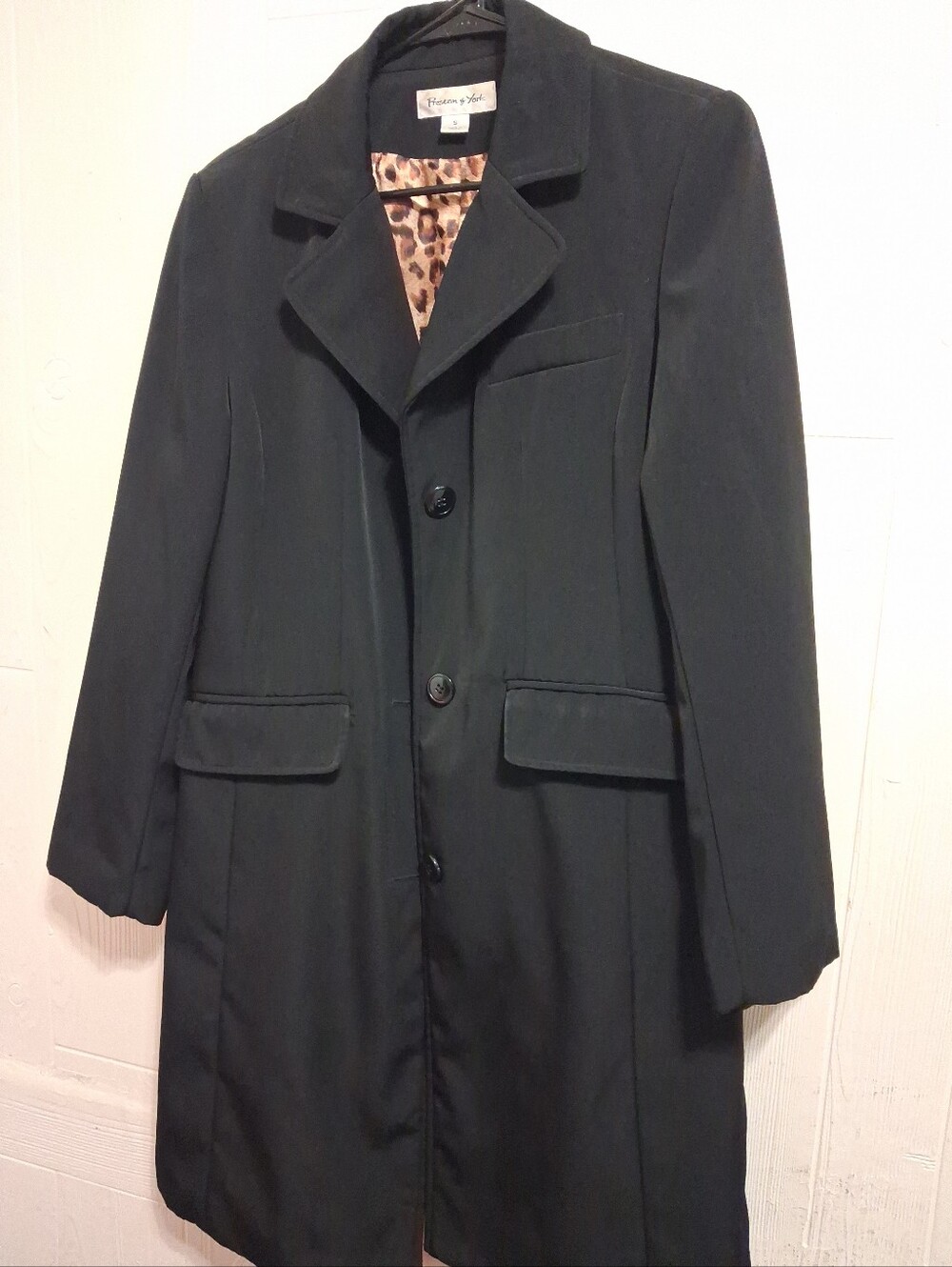 Preston & York Black Single-Breasted Trech Coat